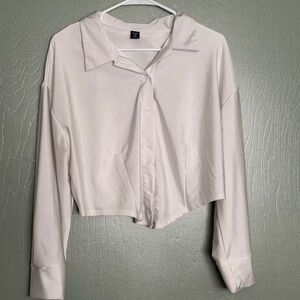 SHEIN Off-White Button-Down Shirt